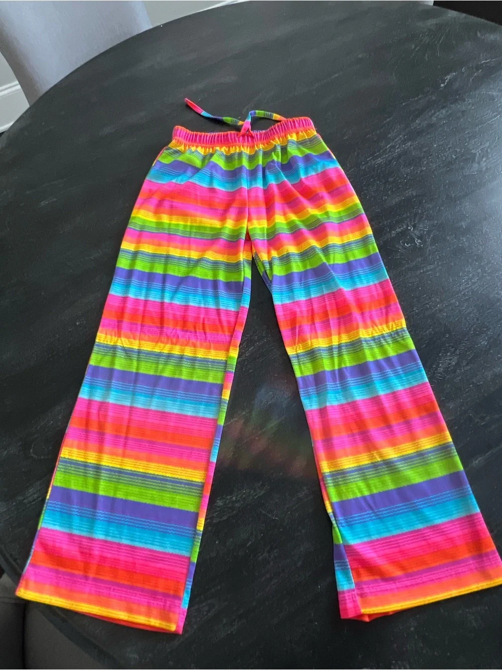 Bright Rainbow Stripe Kids Pajama Pants - Multicolor